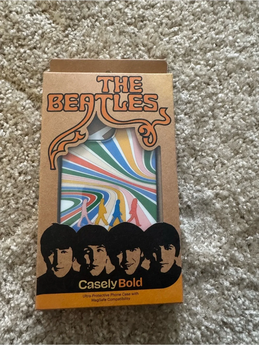 The Beatles Multicolor Retro Swirl Phone Case by casley